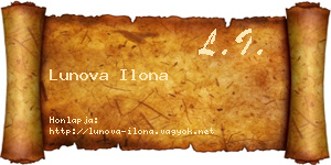 Lunova Ilona névjegykártya